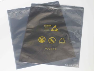 120 * sacs de armature statiques de noir de 150 + 40 millimètres les anti imperméabilisent avec la tirette